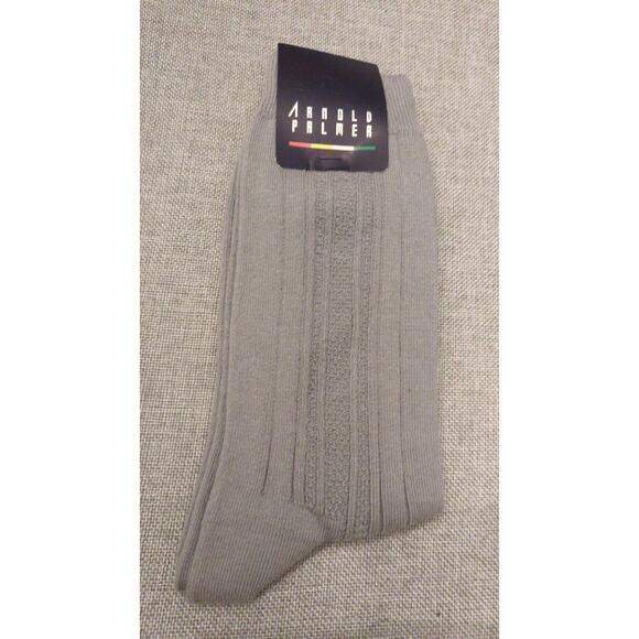 Arnold Palmer Gray Socks NWT Men's Size 7 to 9, Golf Wear, Classic, Ribbed - Picture 1 of 4